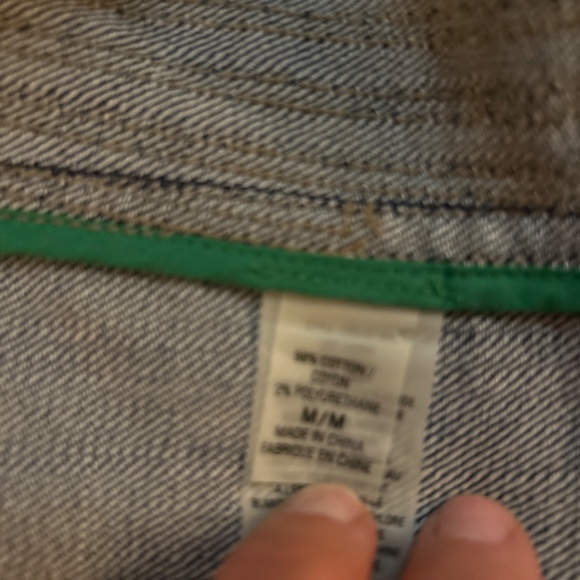Tahari cute Jean jacket with green detail - Picture 4 of 4
